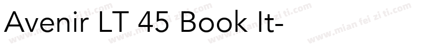Avenir LT 45 Book It字体转换